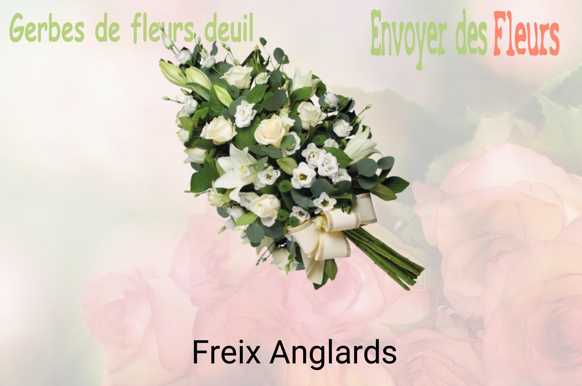 Gerbe de fleurs de deuil livrée à Freix-Anglards